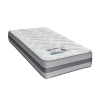 Load image into Gallery viewer, White and gray Matrix Royal mattress with quilted design and gently firm memory foam for stable spinal support
