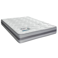 Load image into Gallery viewer, White and gray Matrix Royal mattress with quilted design and memory foam for gently firm, stable spinal support
