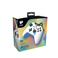 Load image into Gallery viewer, White and blue PDP Wired Controller for Xbox Series X/S with black accents
