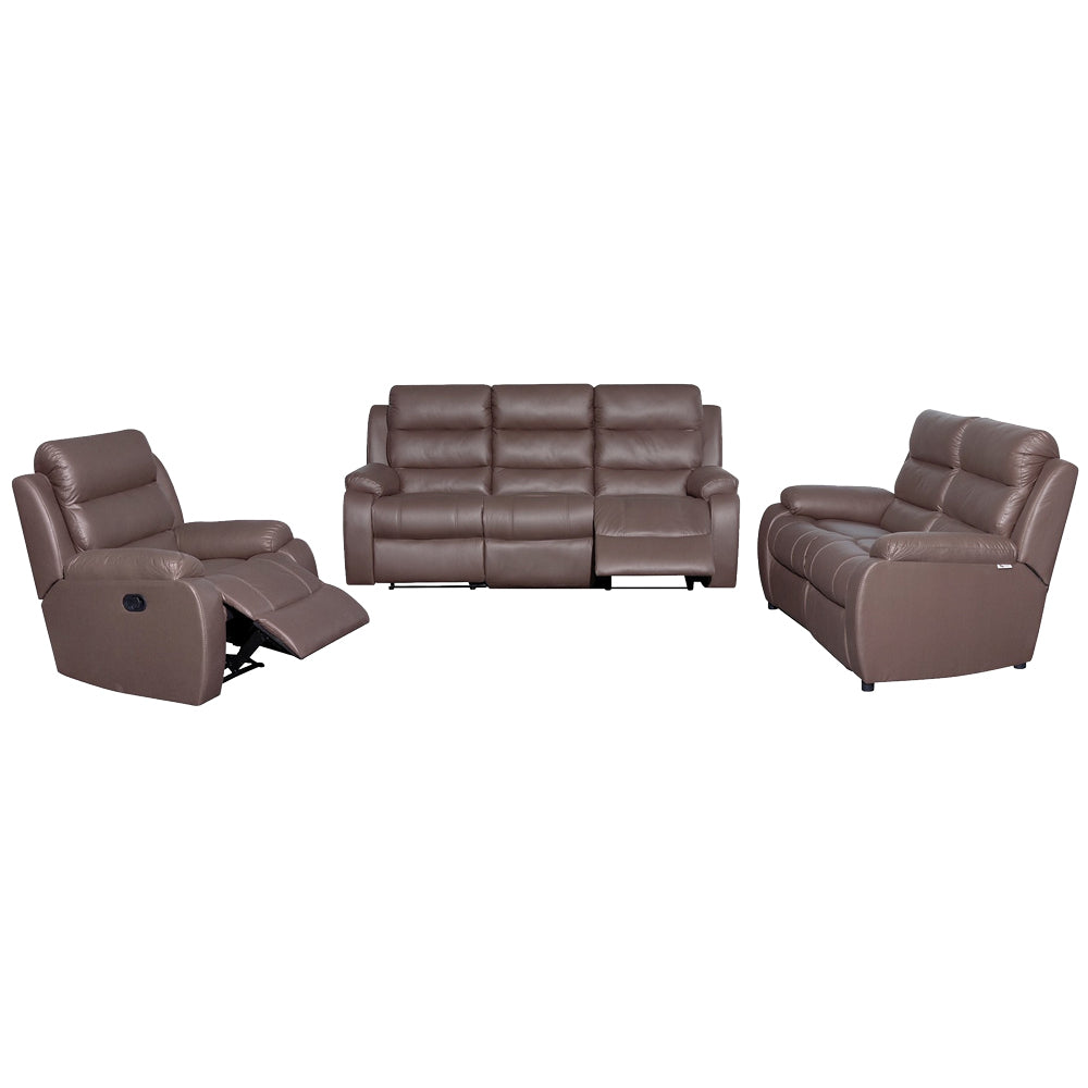 CALGAN Lara 3 Piece 3 Action Recliner Suite Open an Account & Get Credit!